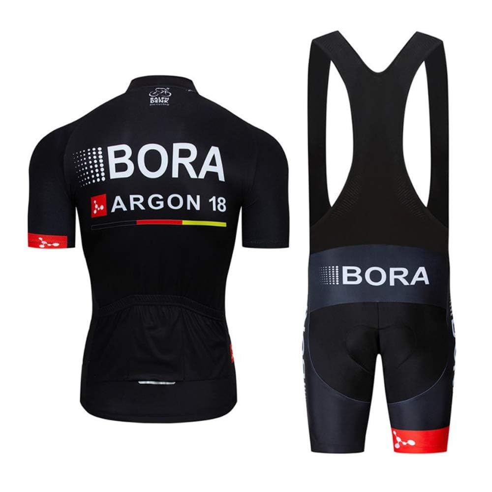 Conjunto de maillot de ciclismo para hombre, manga corta, pantalón corto acolchado de gel 19D, ropa de ciclismo para bicicleta de montaña