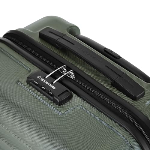 Image of uppercase Helix Solid (Cabin) 56Cm Textured Trolley Bag with Combination Lock, 8 Wheels, Eco Polycarbonate Luggage, Laundry Compartment, Durable Design for Travel - Suitcase for Men & Women Grey