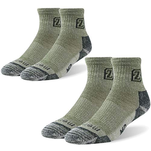 Men's Merino Wool Socks, ZEALWOOD Warm Winter Extreme Cold Weather Socks Reinforced Cushion Hiking Socks Winter Warm Socks Extreme Cold Weather Socks Thermal Insulated Socks for Men Work Socks
