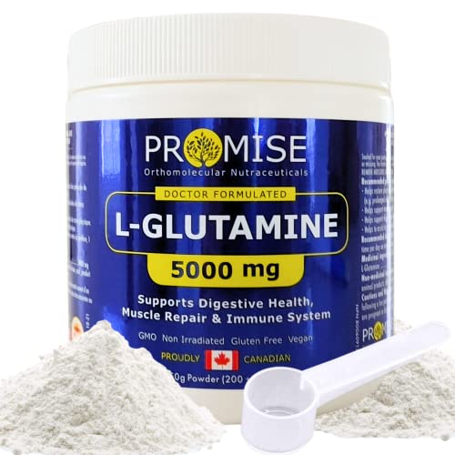 Promise L-Glutamine Powder 250g 5000mg for Gut Health, Unflavored Non GMO Post and Pre Workout Amino Acids Supplement, L Glutamine Digestive System Support, 50 Servings