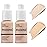 2 Pack PHOERA Foundation Makeup For Older Women,Flawless Soft Matte Liquid Foundation 24 HR Oil Control Concealer Makeup(101 Porcelain+102 Nude)