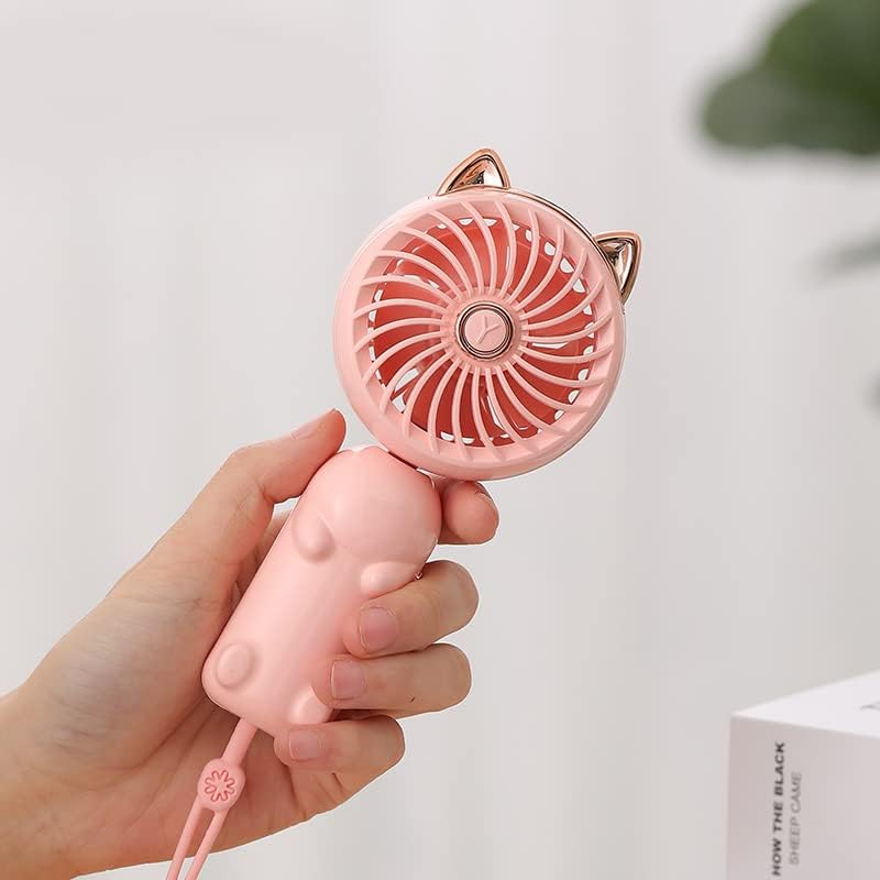 MQDMINI Ventilador de mano portátil  Mini ventilador de mano con USB recargable, ventilador de mesa de escritorio personal de 3 velocidades con
