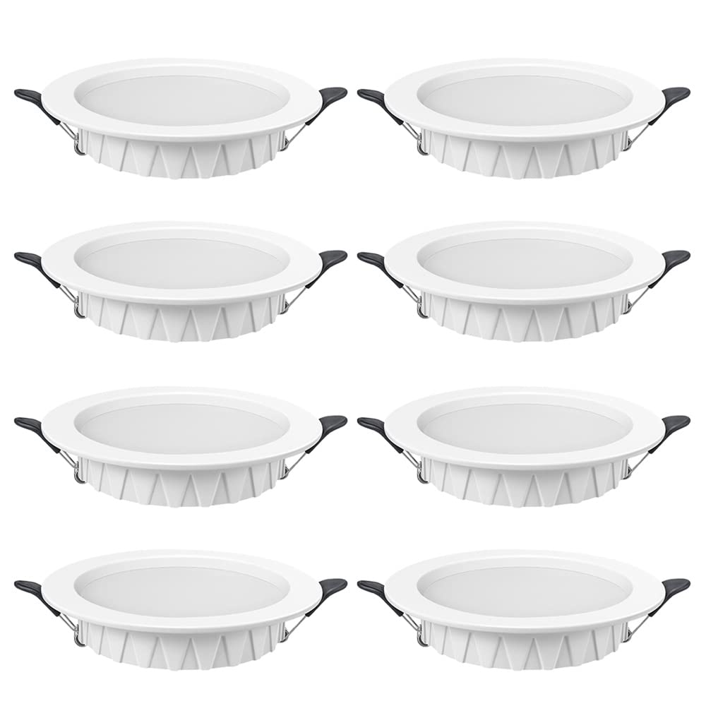 Zestaw 8 Lamp Wpuszczanych Led, Lampa Sufitowa Płaska, 2,5", 3,5", 4" 6", Ultracienka Lampa Sufitowa Do Oświetlenia High Bay, 5W-20W, Lampa Wpuszczana-15w-4000k