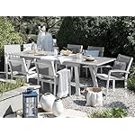 Pereta Gartentisch-Set Aluminium Grau/Weiß