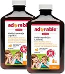 Wampole Adorable Enfants Multivitamines Liquide – Absorption rapide des liquides – 350 ml (emballage de 2)
