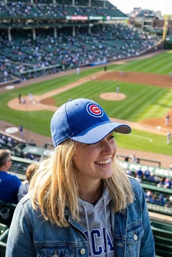 Gorra deportiva ajustable Cubs azul/blanco bordada miniatura 4