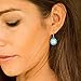 Chuvora 925 Sterling Silver Turquoise and Shiva Eye Shell Inlay Round Dangle Hook Earrings for Women