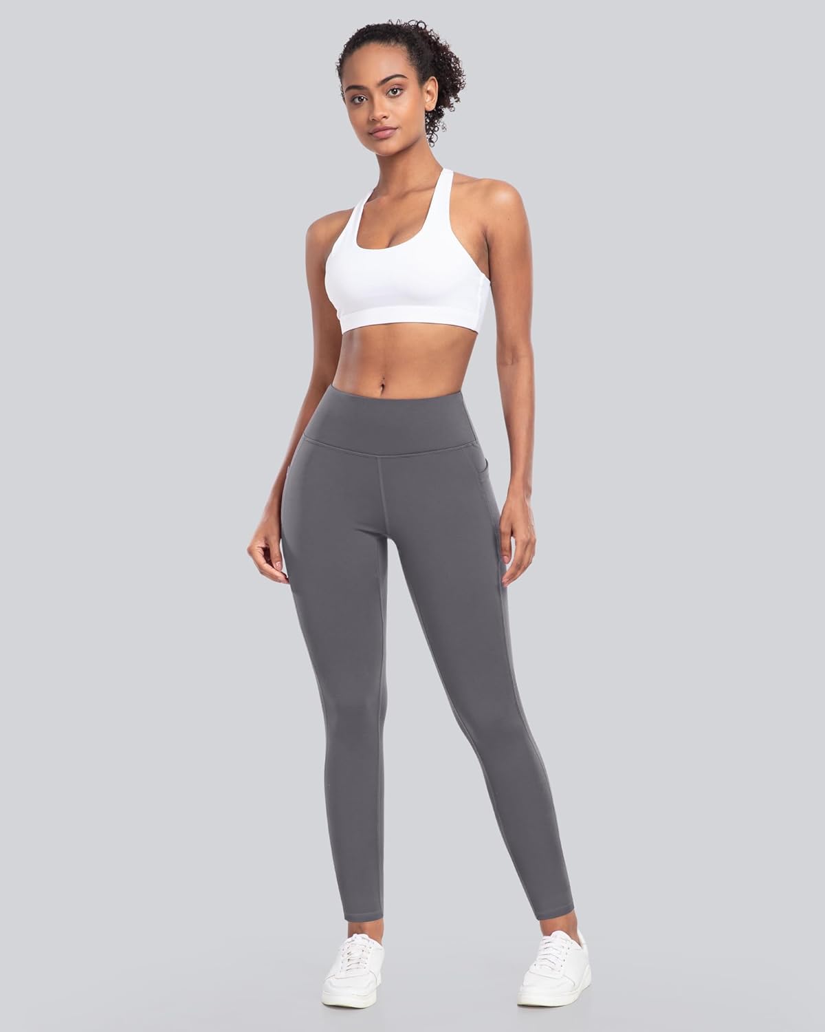 CHRLEISURE Fleece Lined Leggings Women with Pockets - Winter Warm Thermal Thick Tights High Waisted Yoga Pants