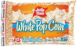 Jolly Time White Popcorn Kernels | Bulk Bags Of Tender Non- GMO & Gluten Free Gourmet Popping Corn, 2 Lb. Bags (Pack Of 12)