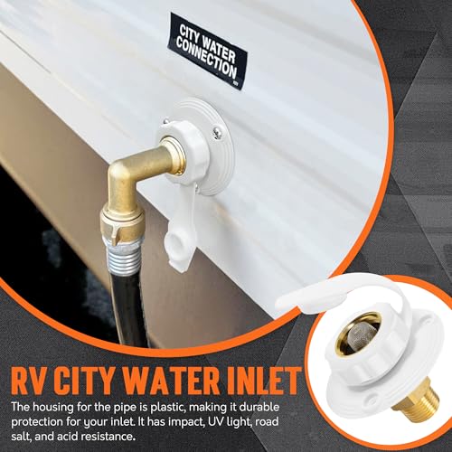 Image of TONDA RV City Water Inlet, City Water Connection for RV (White-2 Pack)
