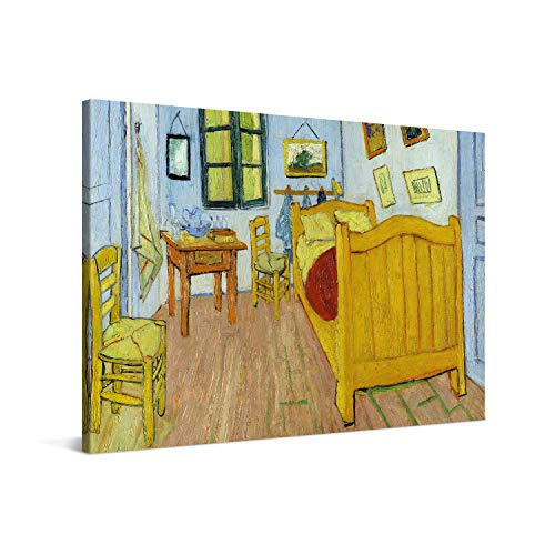 PICANOVA – Vincent Van Gogh Vincent's Bedroom 60x40cm – Cuadro sobre Lienzo – Impresión En Lienzo Montado sobre Marco De Madera (2cm) – Disponible En Varios Tamaños