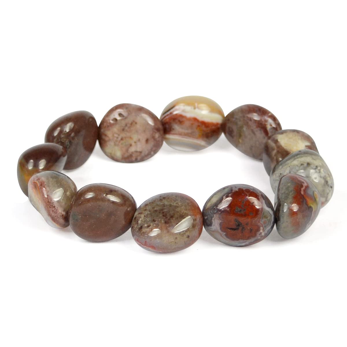Reiki Crystal Products Natural Botswana Agate Sulemani Hakik Tumble Crystal Stone Bead Bracelet (B09H4MMTVQ) Amazon Price History, Amazon Price Tracker