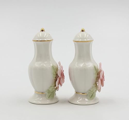 Miniatura 3 de Cosmos Gifts 21027 Tarro rosa rosa con salero y pimentero dorado