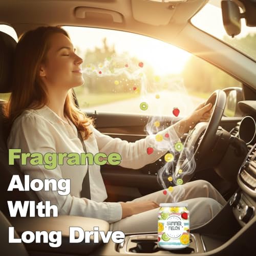 Image of Summer Melon Natural Air Freshener Gel 200g. | Long Lasting Mix Fruit Scent, Odor Eliminator for Car, Home & Office | Refreshing Aroma & Easy Spill-Proof Design (Mix Fruit)