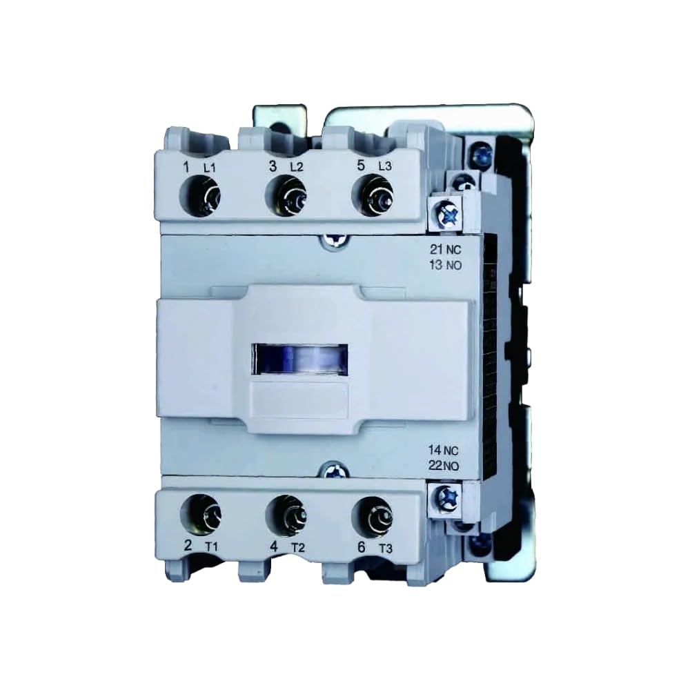 gloca Contattore AC 220V 50/60Hz Bobina 3P 3 Poli Normalmente Aperto Ue 380V (Ie 50 Ampere)