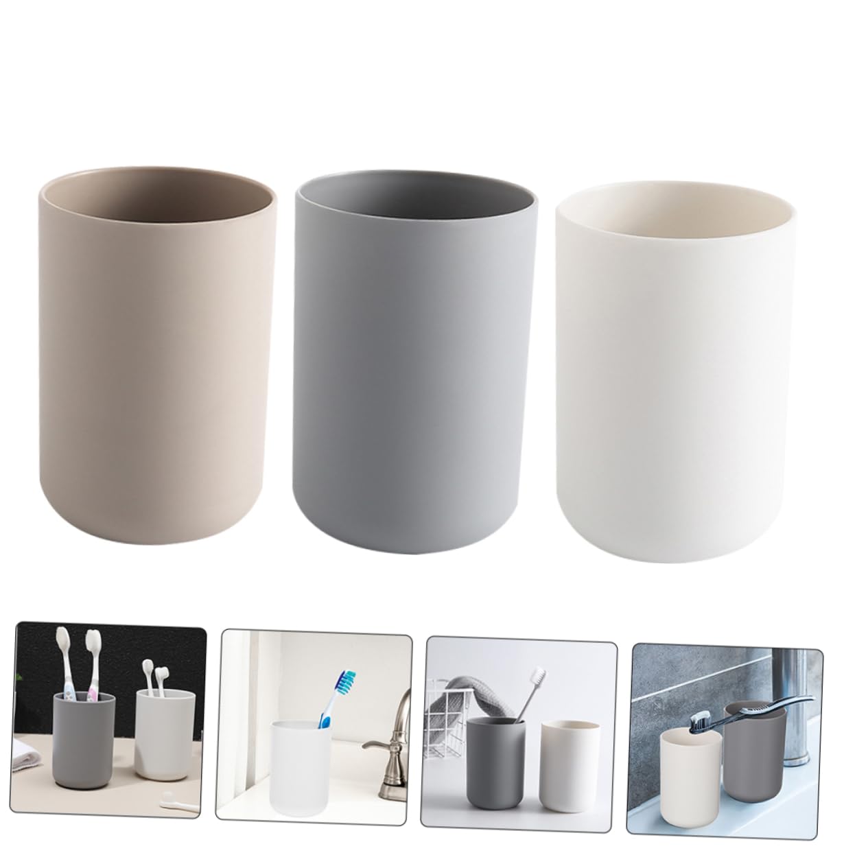 12pezzi Tazze da Lavaggio per Spazzolino Resistente Elegante per Bagno e Viaggi Antigoccia e Durature