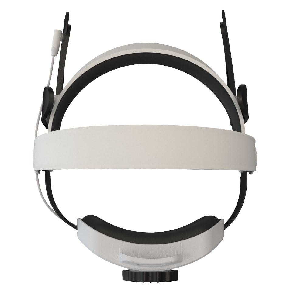 Sangle de tête pour casque Meta Quest 3, bandeau de remplacement réglable rechargeable 6000 mAh avec sangles en PU et éponge à mémoire de forme, appui-tête souple pour accessoires