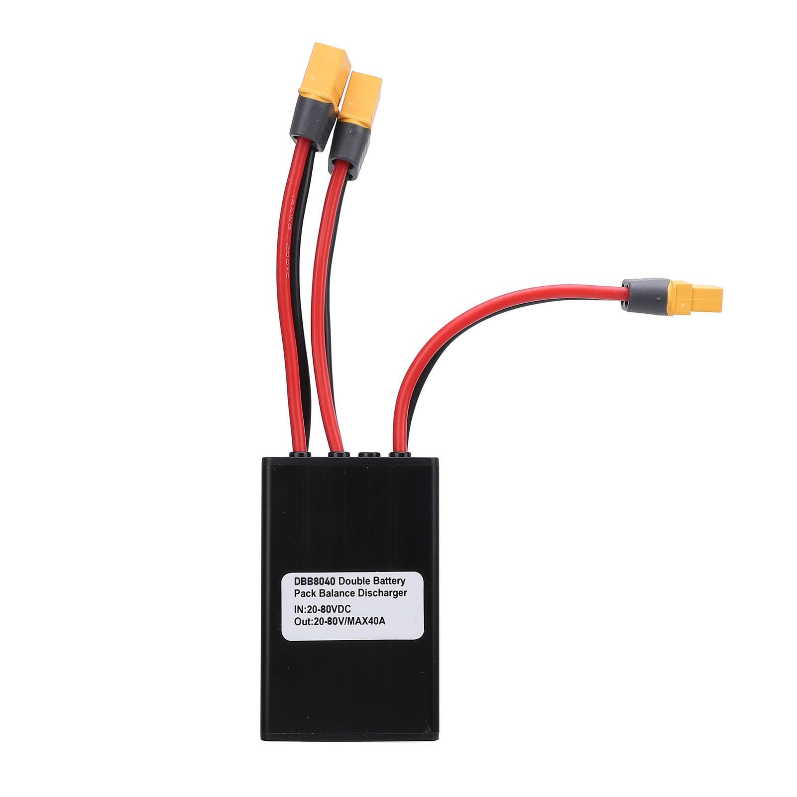 Acouto Convertidor de Descarga de Batería Doble DC20-80V Interfaz XT60 Adaptador de Módulo Paralelo de Batería para Motor de 250-3000W Corriente Duradera Simultánea Lata de Descarga Aplicable La (40A)