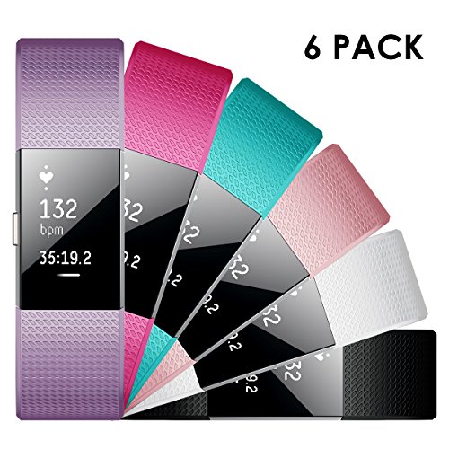 Bepack Fitbit Charge 2 Correa de Reemplazo, Pulsera de Silicona Suave Adjustable, Accesorios para Fitbit Charge 2
