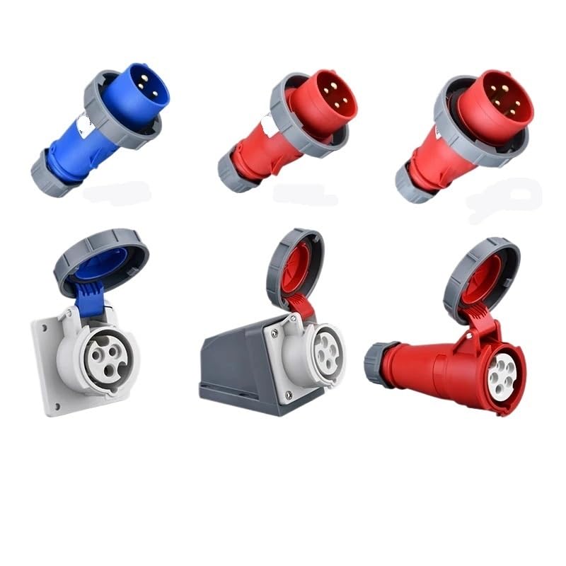 Enchufe Industrial Conector 3P/4P/5Pin 16A 32A IP67 Estanco