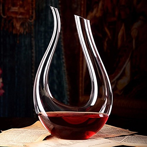 Wine Decanter by Bella Vino - 100% Lead Free Premium Crystal Glass Horn Decanter, Improves Wine Taste Smoother, Elegant and Effective Red Wine Carafe, Wine Accessories, Wine Gifts - Thumbnail 7