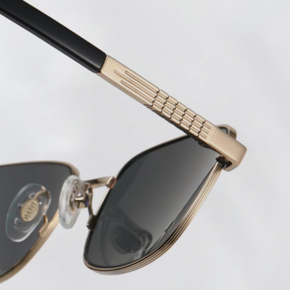 Gafas de conducción retro antirreflectantes con montura de titanio para hombre, protección UV400.
