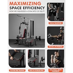 Mikolo Home Gym, Workout Station with 150LBS Weight Stack, Multifunctional Home Gym Equipment with Pulley System for Full Body Strength Training Mikolo Home Gym Workout Station with 150LBS Weight Stack Multifunctional Home Gym Equipment with Pulley System for Full Body Strength Training