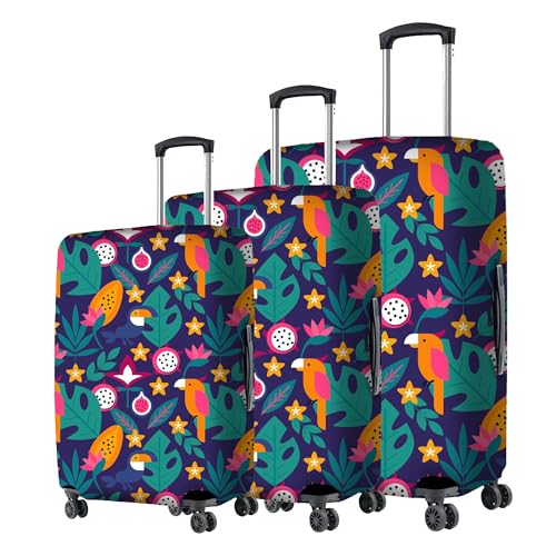 Image of Nasher Miles Polyester Protective Luggage Cover Set of 3 (Small-Medium-Large) - Feather