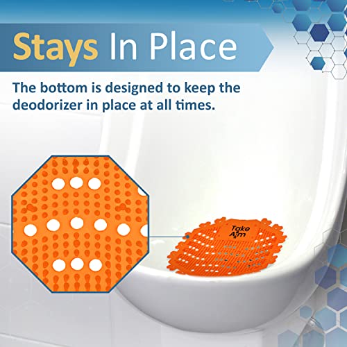 Take Aim Urinal Cakes Deodorizer Orange Scented [10 Pack] AntiSplash