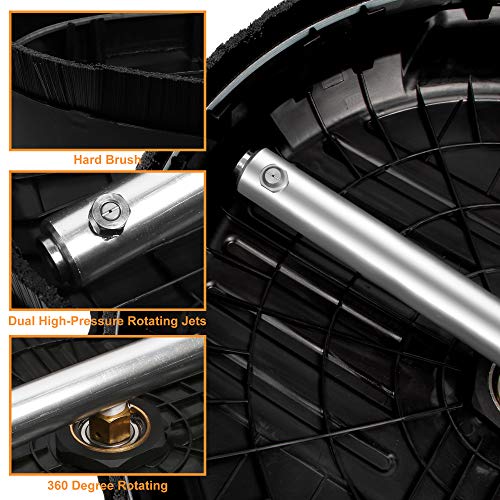 BEETRO 15" Pressure Washer Surface Cleaner, Surface Cleaner with 2 Pack Pressure Washer Extension Wands, Maximum Pressure 4000 PSI