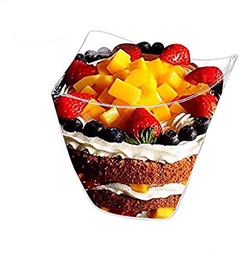 Mini tazas de postre, 25 piezas/set de vasos de postre mini cubos...