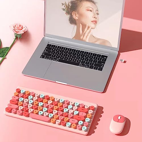 Combo de teclado y ratón inalámbrico sin enredos con ergonomía de 86 teclas 4