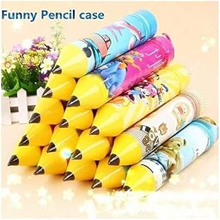 SILLYME Pencil Shaped Stationery Case Pouch for Kids | Birthday Return Gift (Mixed Design - 10pc) Price In India