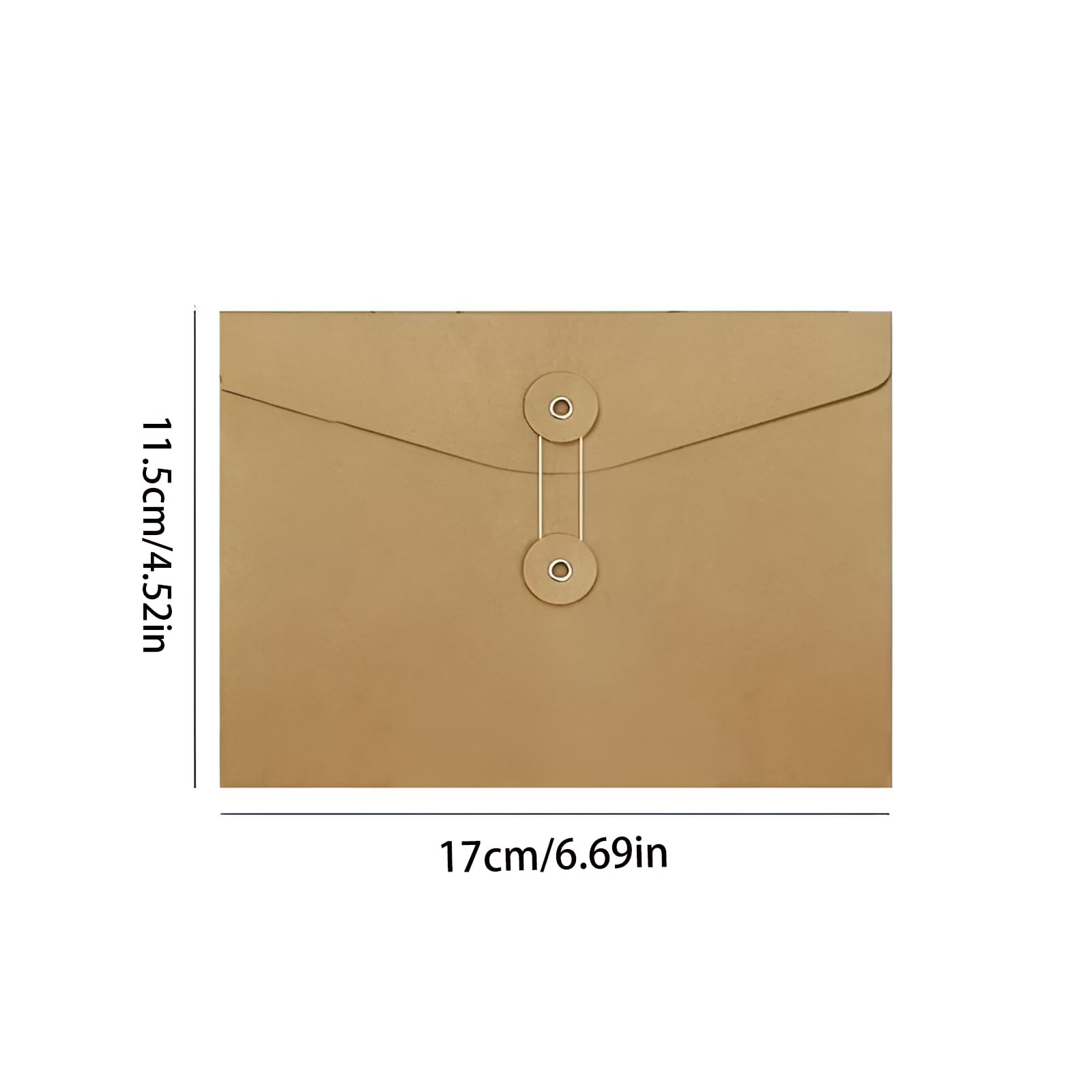 Paquete de 20 sobres de papel kraft con cuerda, sobres marrones pequeños, carpeta de archivos de sobre, sobres de archivo de tarjetas vintage para invitación, postales y fotos (6.7 x 4.5
