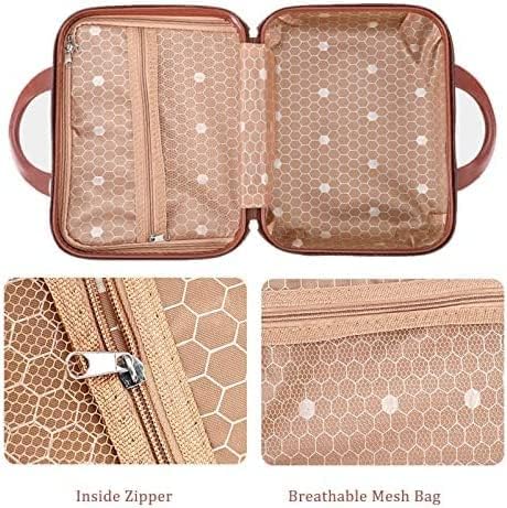 KAPIDA-Portable-Makeup-Travel-Case-Hand-Luggage-Mini-ABS-Carrying-Makeup-Case-Suitcase-with-Elastic-Band-Small-Hard-Shell-Cosmetic-Case-for-Travel-Camping-Women-Girls-1PCS