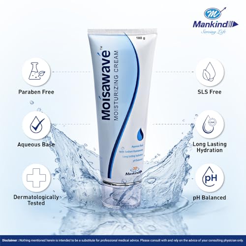 Image of Mankind Cream Lightweight Formula For 72H Moisture Lockdown, With Hyaluronic Acid, Ceramide & Aquaxyl, For Daily Face Moisturizer, Suitable For Dry, Oily And Sensitive Skin 100G