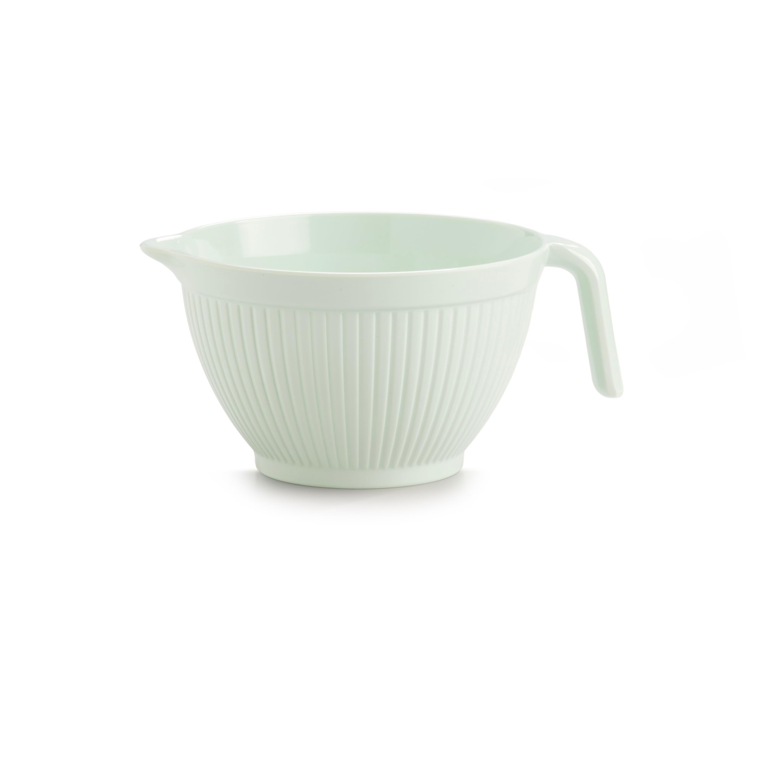 Zeal Mini Mixing Bowl Jug with Handle & Pouring Spout, Small Prep Bowl for Eggs, Sauces, Dressings & Baking Preparation, BPA Free Melamine, Sage Green