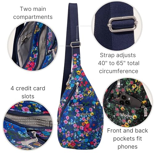 Image of Baggallini Mini Sling - 12x7 Sling Crossbody Bag Backpack with Adjustable Shoulder Strap