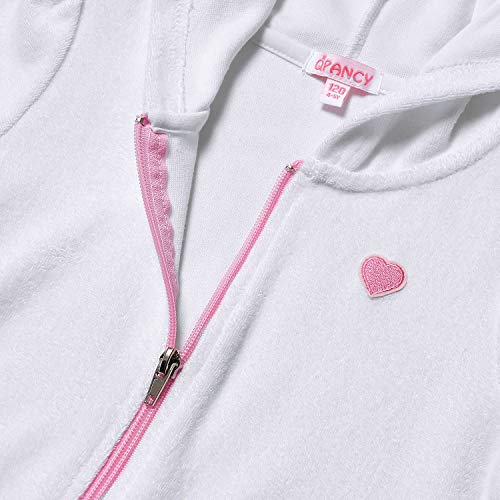 QPANCY Girls Hooded Zip Terry Coverups Swim Beach Cover-Up Cotton Summer Short Sleeve4