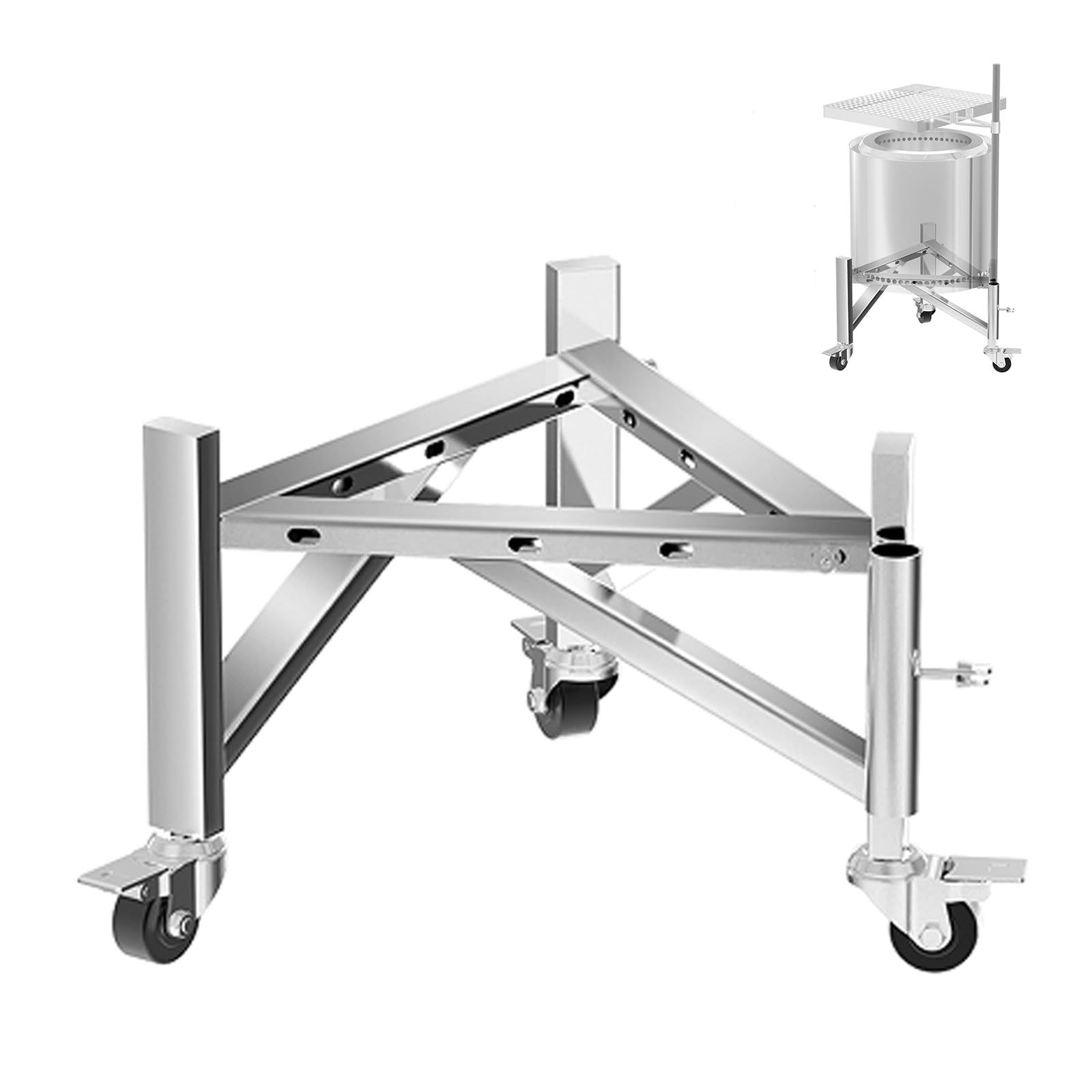 Universal Firepit Stand for 15" 17" 19.5" 22" 25" 27" FirePit, Stainless Steel Camping Fire Pit Stand for Solo Stove Ranger, Bonfire, Yukon, Outdoor Fireplace Accessory for Solo Stove & Other Fire Pit