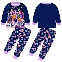 Ensemble 2 pièces Pyjama pour Garçons et Filles K pop D-Demon H-Hunters H-Huntrix T-Shirt et Pantalon vêtements de Nuit avec pour Enfants Pyjamas pour Filles Ensemble Halloween Carnaval Fête