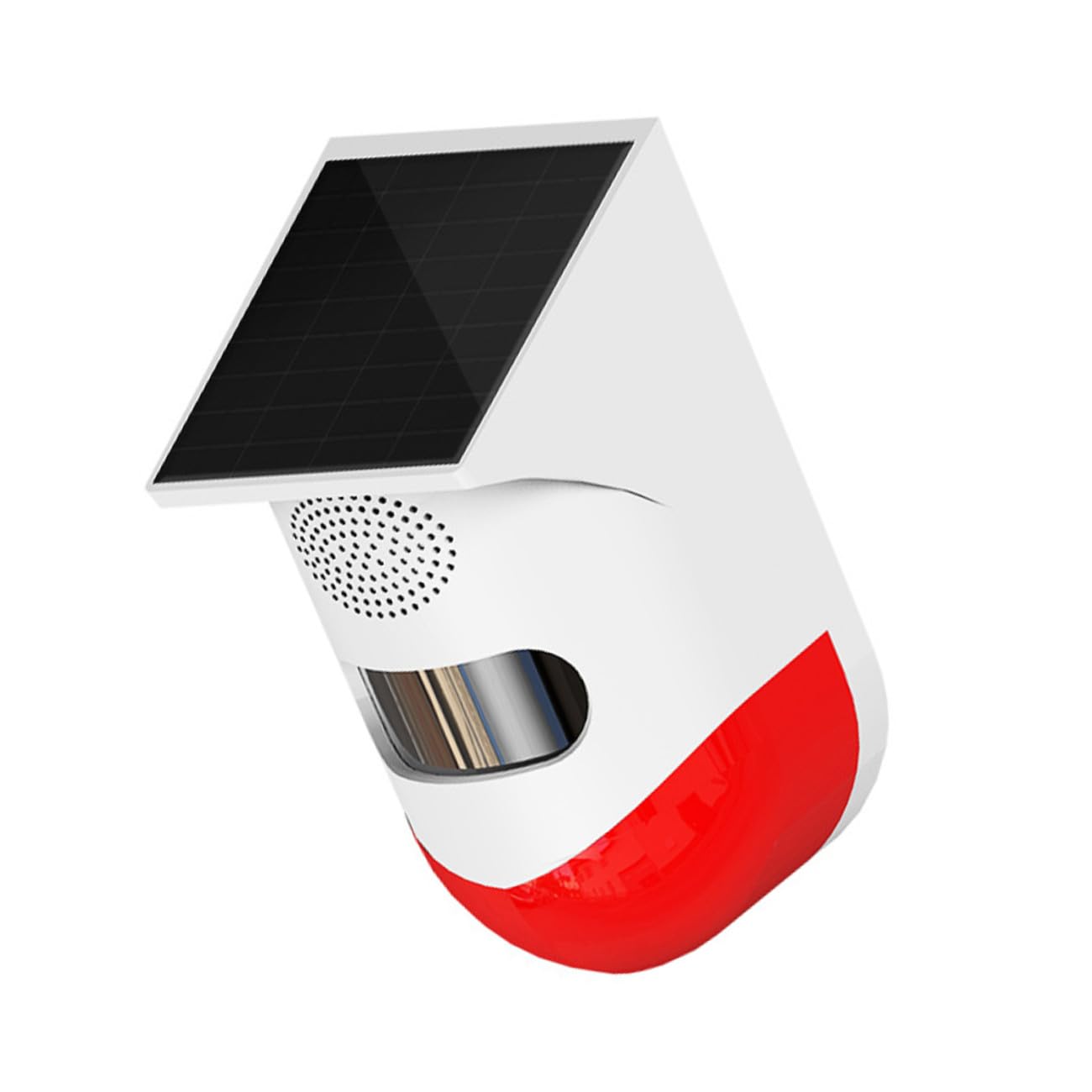 Allarme Infrarossi Esterno Ricarica Solare, Sensore senza Fili in Abs e Silicio, Rilevatore per Sicurezza Casa Ip67