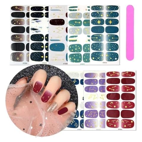 Kalolary Starry Sky Nail Polish Stickers Cover