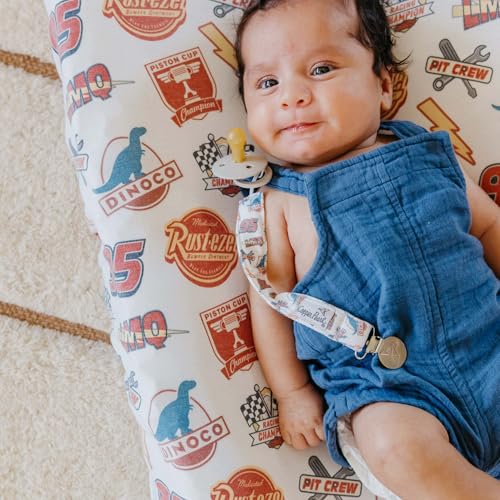 Image of Copper Pearl 3-Pack Pacifier Holders: Premium Knit Binky Clips for Baby Girls and Boys - Stylish Stainless Steel Design for Secure No-Drop Attachment - Disney Pixar Cars
