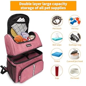 Dog-Travel-Bag-Dog-Backpack-For-Supplies-With-Food-Container-Bag-for-Hiking-Overnight-Camping-Trip-Pink - Cucciolini Doodles   Dog-Travel-Bag-Dog-Backpack-For-Supplies-With-Food-Container-Bag-for-Hiking-Overnight-Camping-Trip-Pink