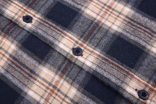 Alex Vando Mens Button Down Shirts Regular Fit Long Sleeve Casual Plaid Flannel Shirt