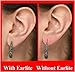 EarLite 240 (60 Ea X 4 Packs) Invisible Earring Ear Support Waterproof Patches in ZipLock Pouch - Made in USA