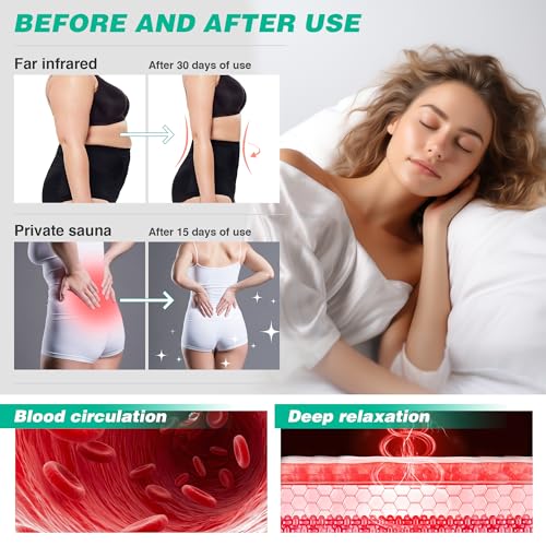 Infrared Sauna Blanket, Far Infrared Sauna for Home Detox Relaxation, Portable Sauna Infrared Blanket, 113-176℉, 30-60 Minutes Timer, 6 ft x 2.62 ft - Image 5