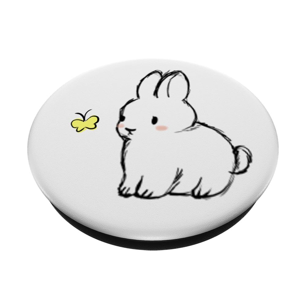 Amazon.com: Cute Bunny Rabbit with Yellow Butterfly Graphic
