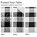 Hiasan 60 x 120 Inch Checkered Tablecloth Rectangle - Stain Resistant, Spillproof and Washable Gingham Table Cloth for Outdoor Picnic, Kitchen and Holiday Dinner, Black and White